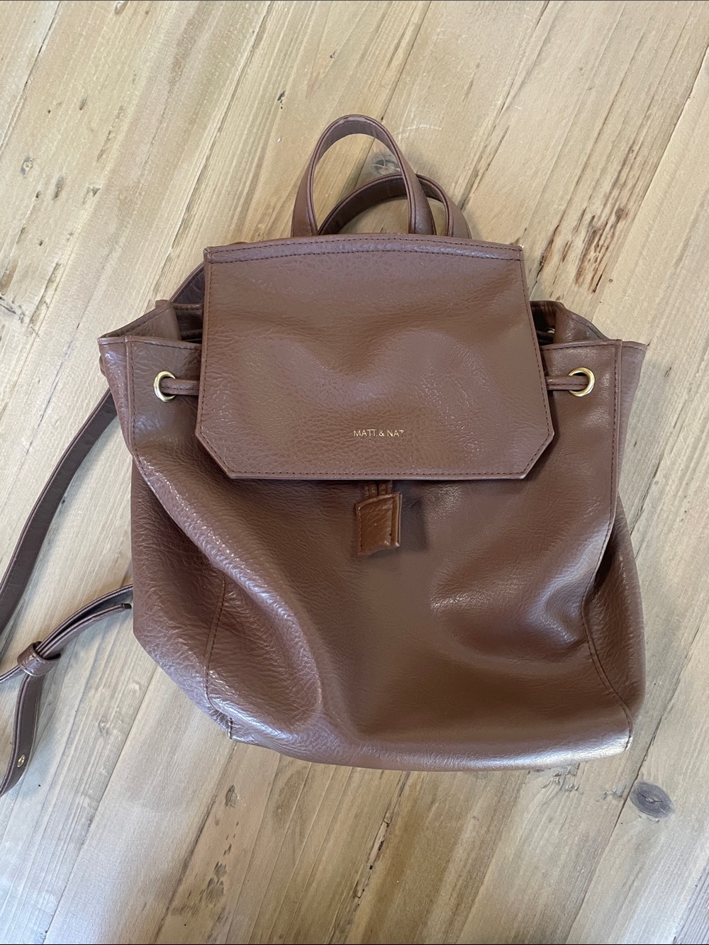 Matt & Nat Vegan Leather Brown Backpack